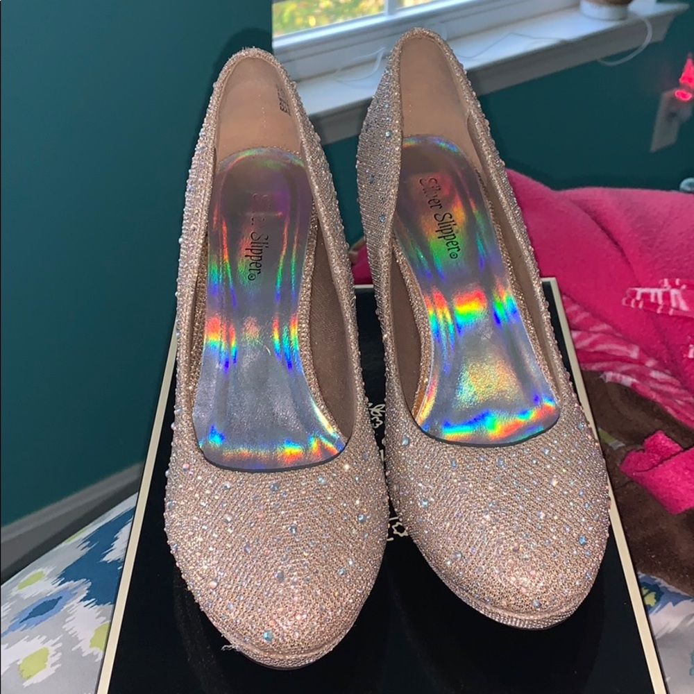 gold heels